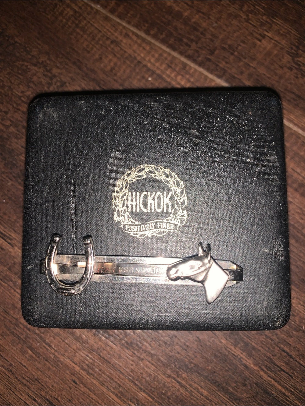Hickok Silver Horse & Horseshoe Tie Bar